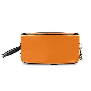 CZXW Crossbody Shoulder Bag Tassel Purse Orange PU leather